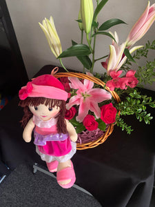 DOLL FLOWER BASKET